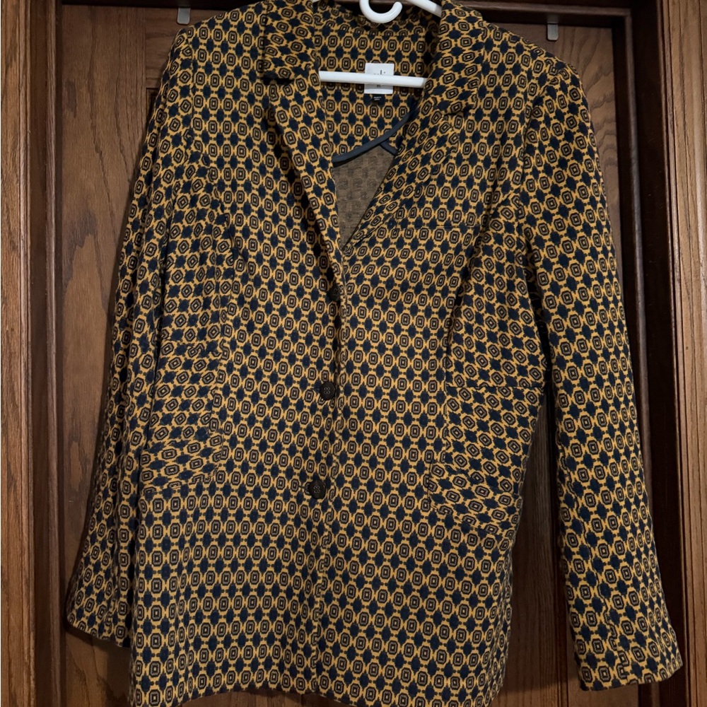 Stylish Black and Gold Women's Blazer